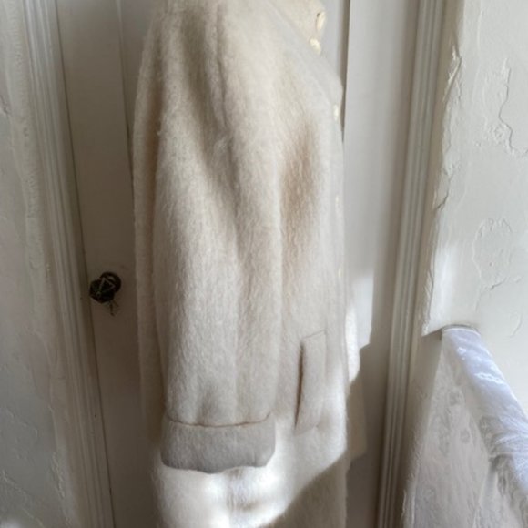 Appleseed Woman’s Cream Mohair Wool Blend Coat - Picture 5 of 7